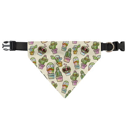 Cute Cartoon Cactus Pattern Print Over The Collar Dog Bandana