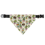 Cute Cartoon Cactus Pattern Print Over The Collar Dog Bandana