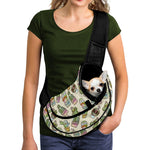 Cute Cartoon Cactus Pattern Print Pet Sling Carrier