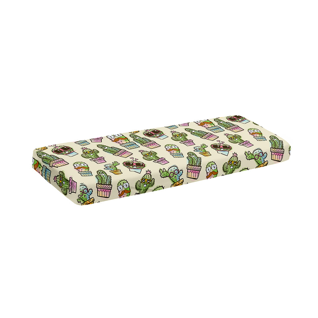 Cute Cartoon Cactus Pattern Print Piano Keyboard Cover