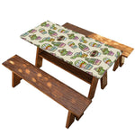Cute Cartoon Cactus Pattern Print Picnic Table Cover