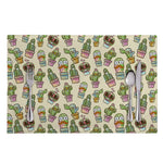 Cute Cartoon Cactus Pattern Print Placemat
