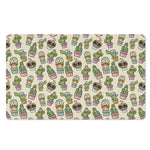 Cute Cartoon Cactus Pattern Print Polyester Doormat