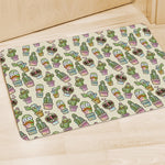 Cute Cartoon Cactus Pattern Print Polyester Doormat