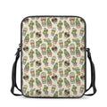 Cute Cartoon Cactus Pattern Print Rectangular Crossbody Bag