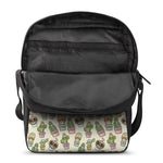 Cute Cartoon Cactus Pattern Print Rectangular Crossbody Bag