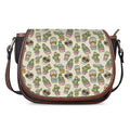 Cute Cartoon Cactus Pattern Print Saddle Bag