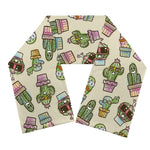 Cute Cartoon Cactus Pattern Print Scarf