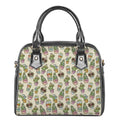Cute Cartoon Cactus Pattern Print Shoulder Handbag