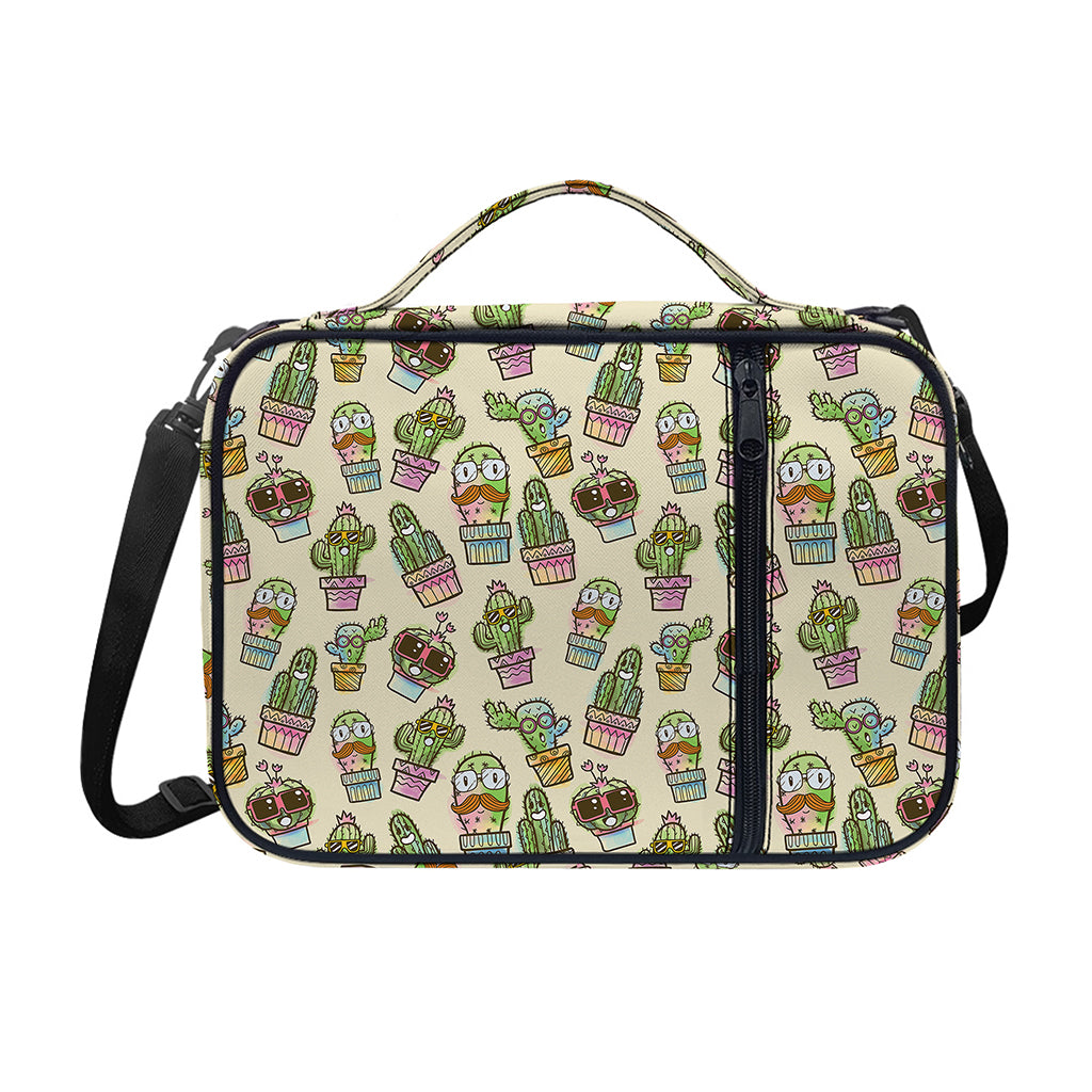 Cute Cartoon Cactus Pattern Print Shoulder Strap Bible Bag