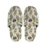 Cute Cartoon Cactus Pattern Print Slippers