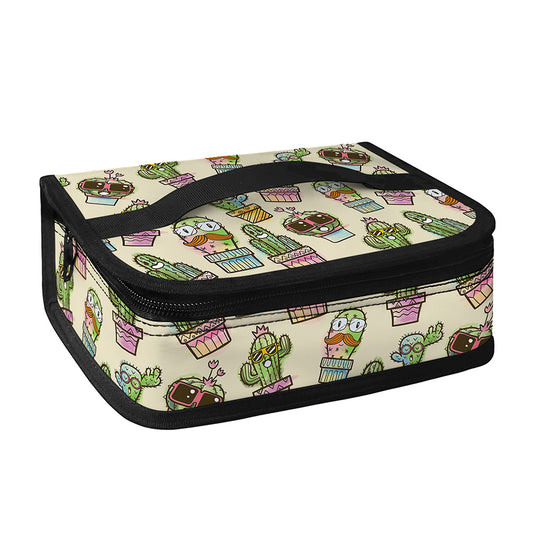 Cute Cartoon Cactus Pattern Print Small Lunch Bag