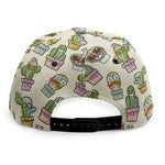 Cute Cartoon Cactus Pattern Print Snapback Cap