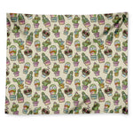 Cute Cartoon Cactus Pattern Print Tapestry