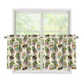 Cute Cartoon Cactus Pattern Print Tier Curtains