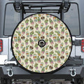 Cute Cartoon Cactus Pattern Print Tire Cover With Camera Hole