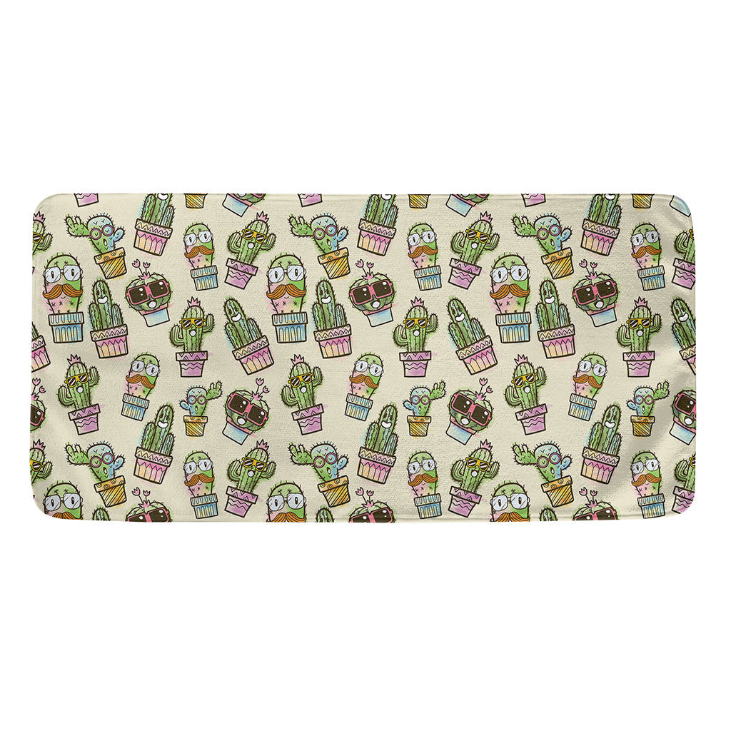 Cute Cartoon Cactus Pattern Print Towel