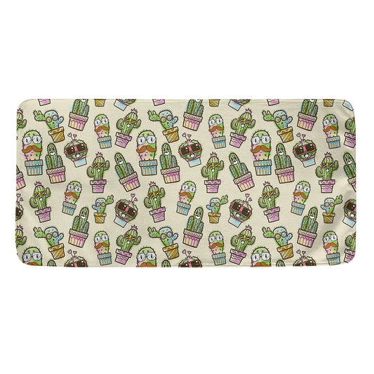 Cute Cartoon Cactus Pattern Print Towel