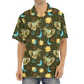 Cute Cartoon Cancer Pattern Print Aloha Shirt