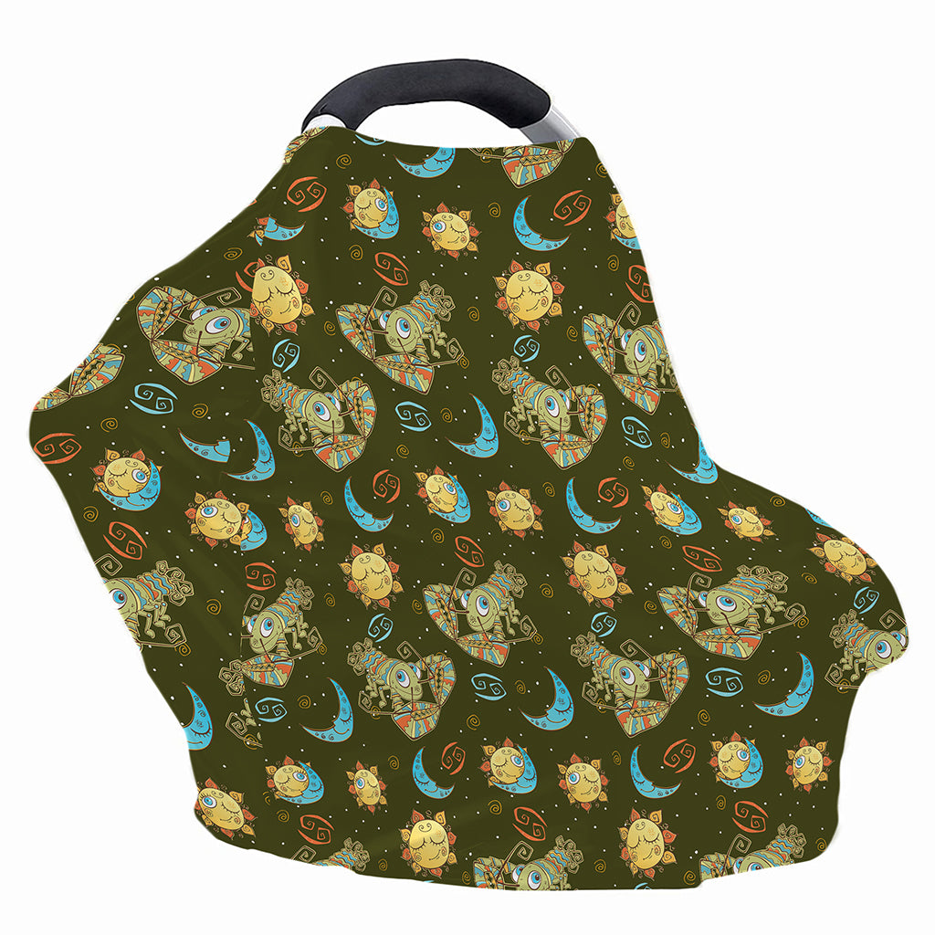 Cute Cartoon Cancer Pattern Print Baby Seat Cover