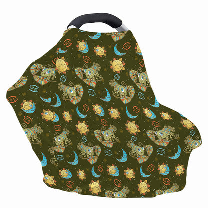 Cute Cartoon Cancer Pattern Print Baby Seat Cover