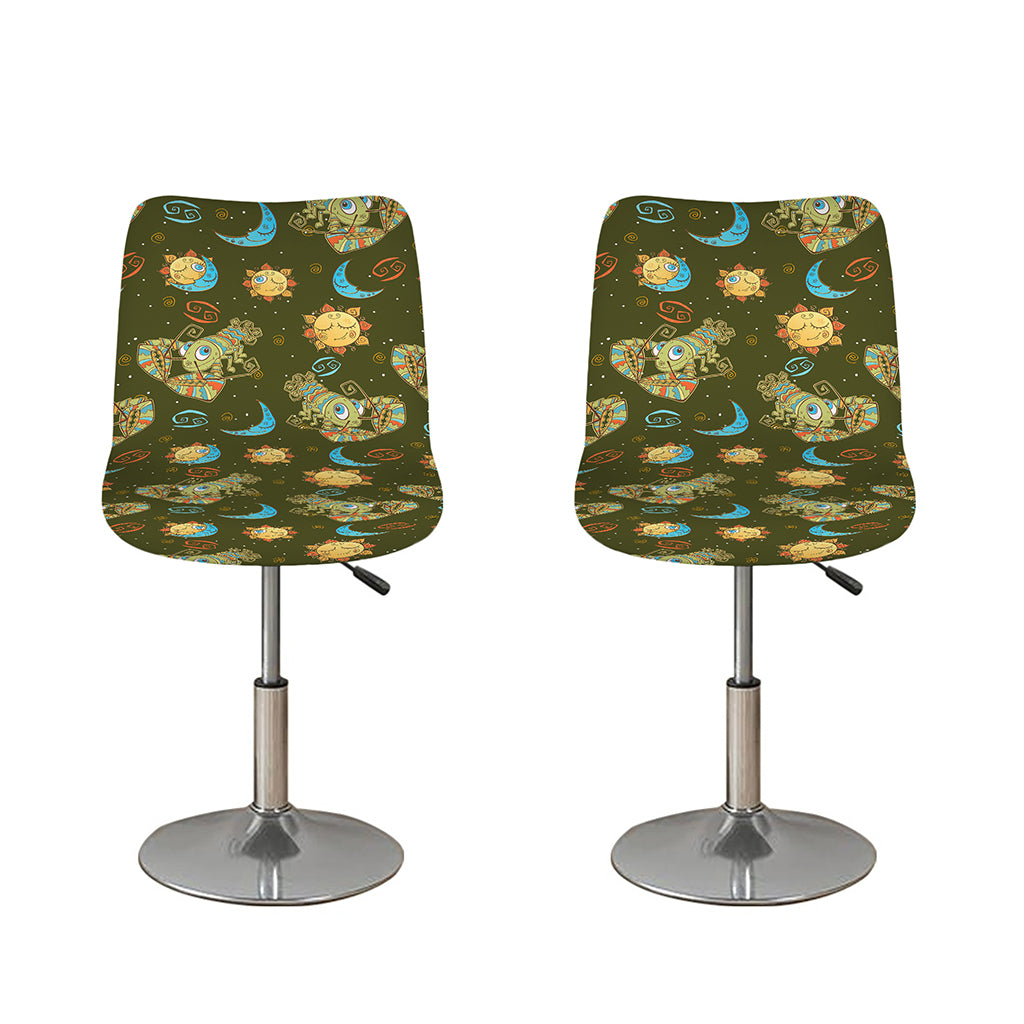 Cute Cartoon Cancer Pattern Print Bar Stool Covers