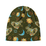 Cute Cartoon Cancer Pattern Print Beanie
