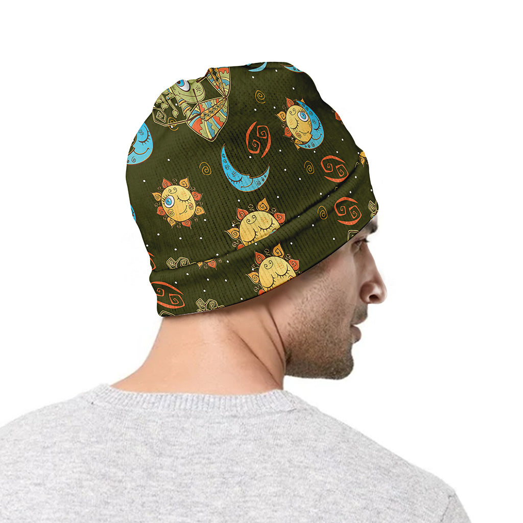Cute Cartoon Cancer Pattern Print Beanie