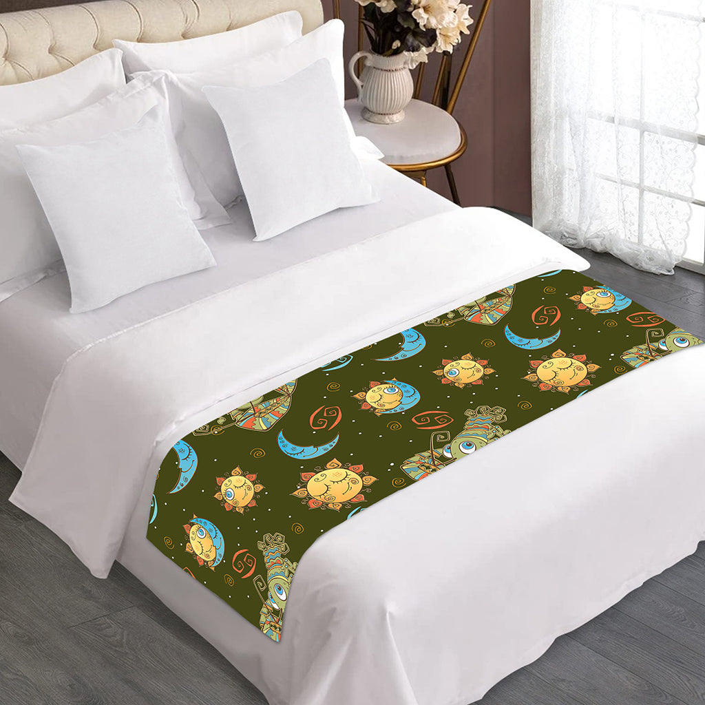 Cute Cartoon Cancer Pattern Print Bed Runner