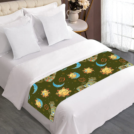 Cute Cartoon Cancer Pattern Print Bed Runner