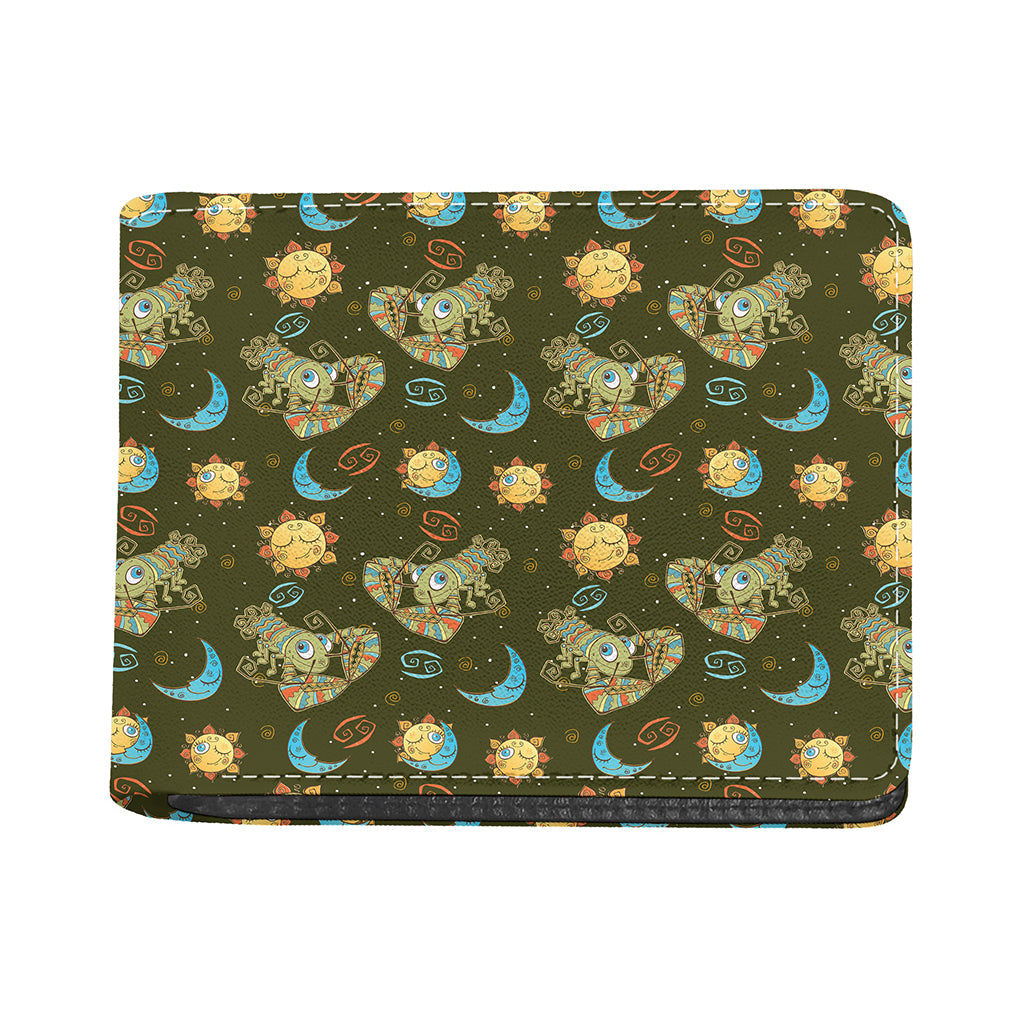 Cute Cartoon Cancer Pattern Print Bifold Wallet