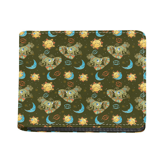 Cute Cartoon Cancer Pattern Print Bifold Wallet