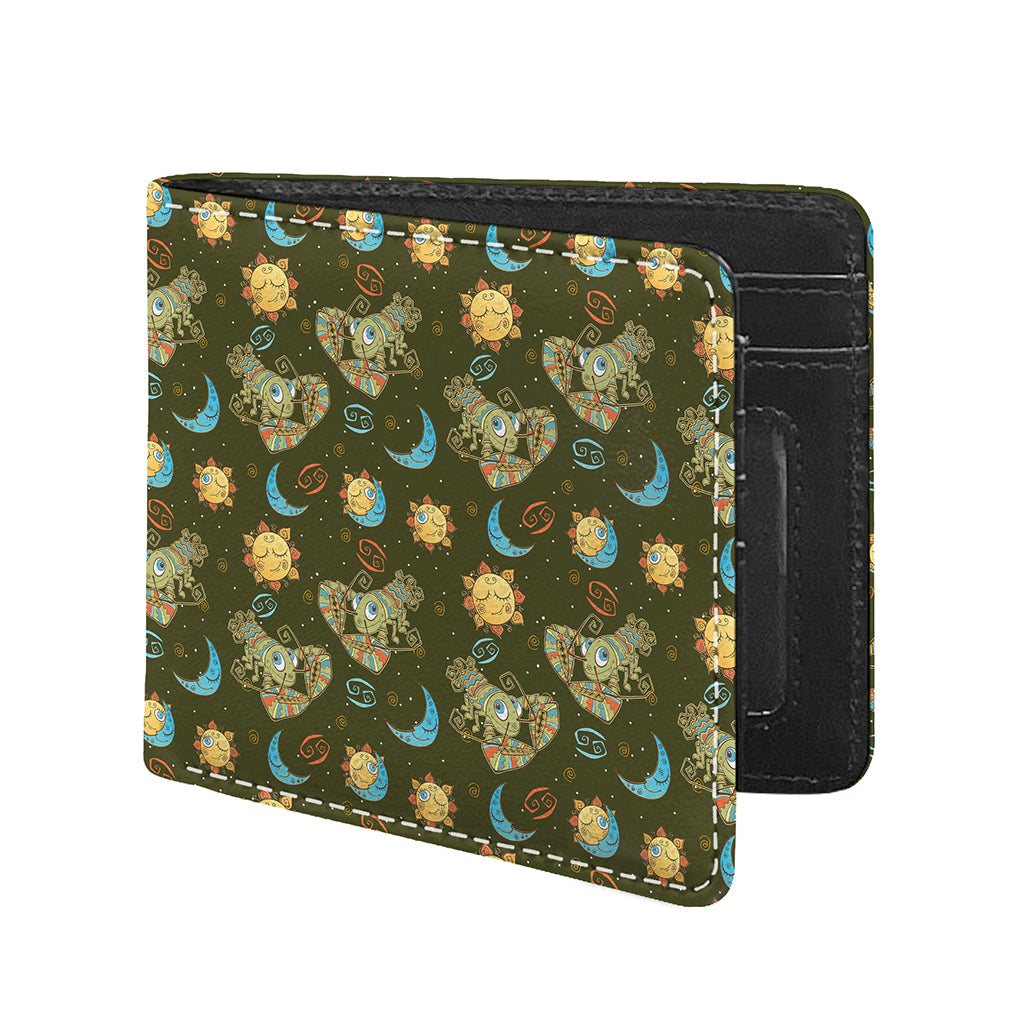 Cute Cartoon Cancer Pattern Print Bifold Wallet