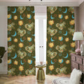 Cute Cartoon Cancer Pattern Print Dimout Pencil Pleat Curtains