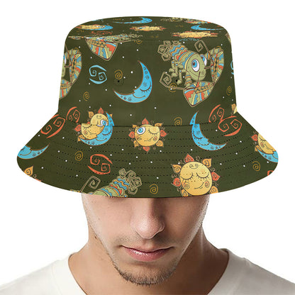 Cute Cartoon Cancer Pattern Print Bucket Hat