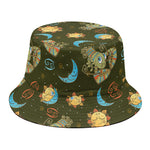 Cute Cartoon Cancer Pattern Print Bucket Hat
