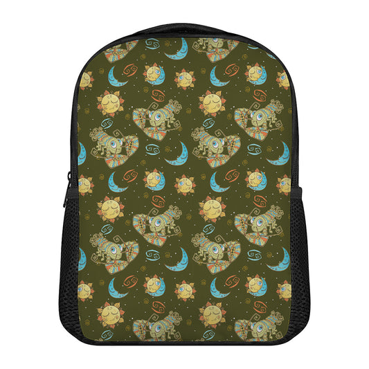 Cute Cartoon Cancer Pattern Print Casual Backpack