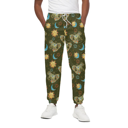 Cute Cartoon Cancer Pattern Print Cotton Pants