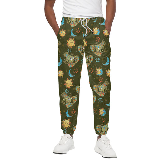 Cute Cartoon Cancer Pattern Print Cotton Pants
