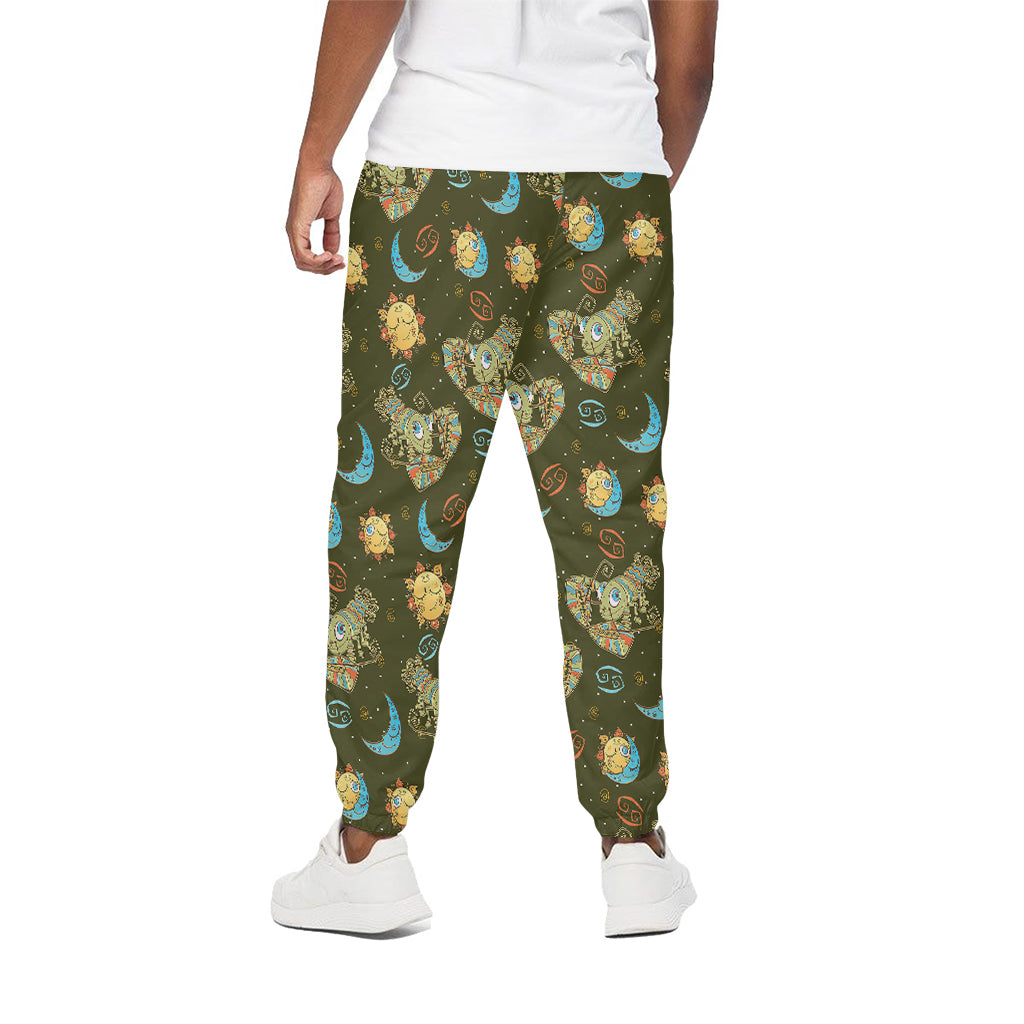 Cute Cartoon Cancer Pattern Print Cotton Pants