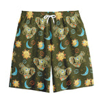 Cute Cartoon Cancer Pattern Print Cotton Shorts