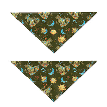 Cute Cartoon Cancer Pattern Print Dog Bandana