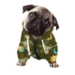 Cute Cartoon Cancer Pattern Print Dog Zip Up Hoodie