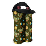 Cute Cartoon Cancer Pattern Print Double Neoprene Wine Tote