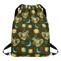 Cute Cartoon Cancer Pattern Print Drawstring Backpack
