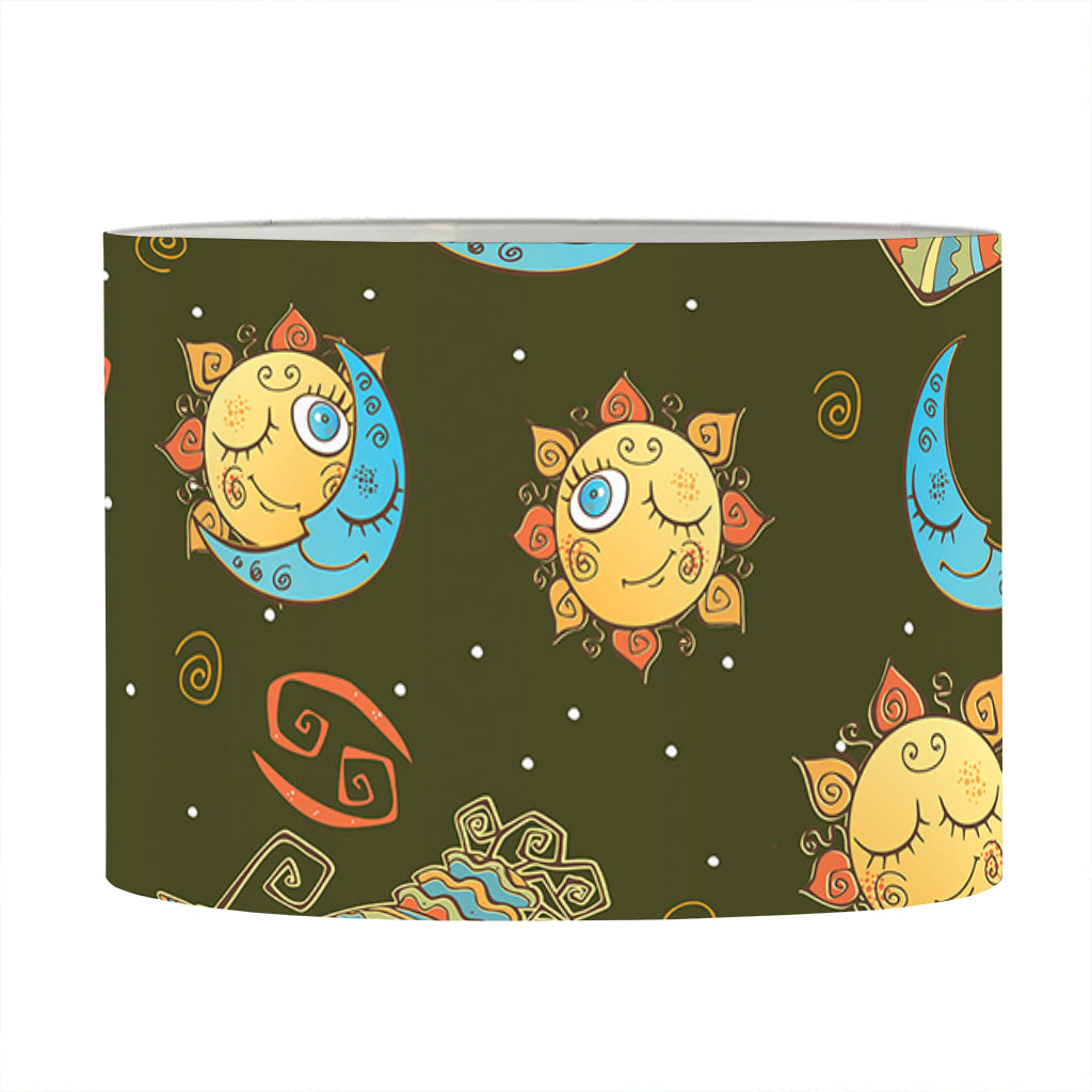 Cute Cartoon Cancer Pattern Print Drum Lamp Shade