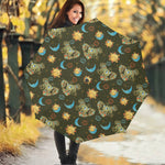 Cute Cartoon Cancer Pattern Print Foldable Umbrella