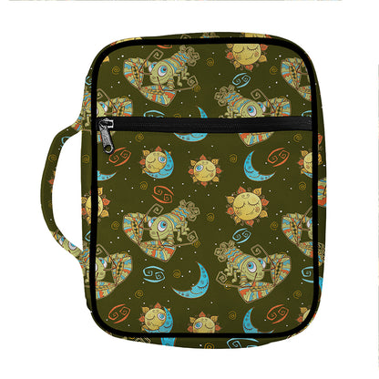 Cute Cartoon Cancer Pattern Print Front Pocket Bible Bag