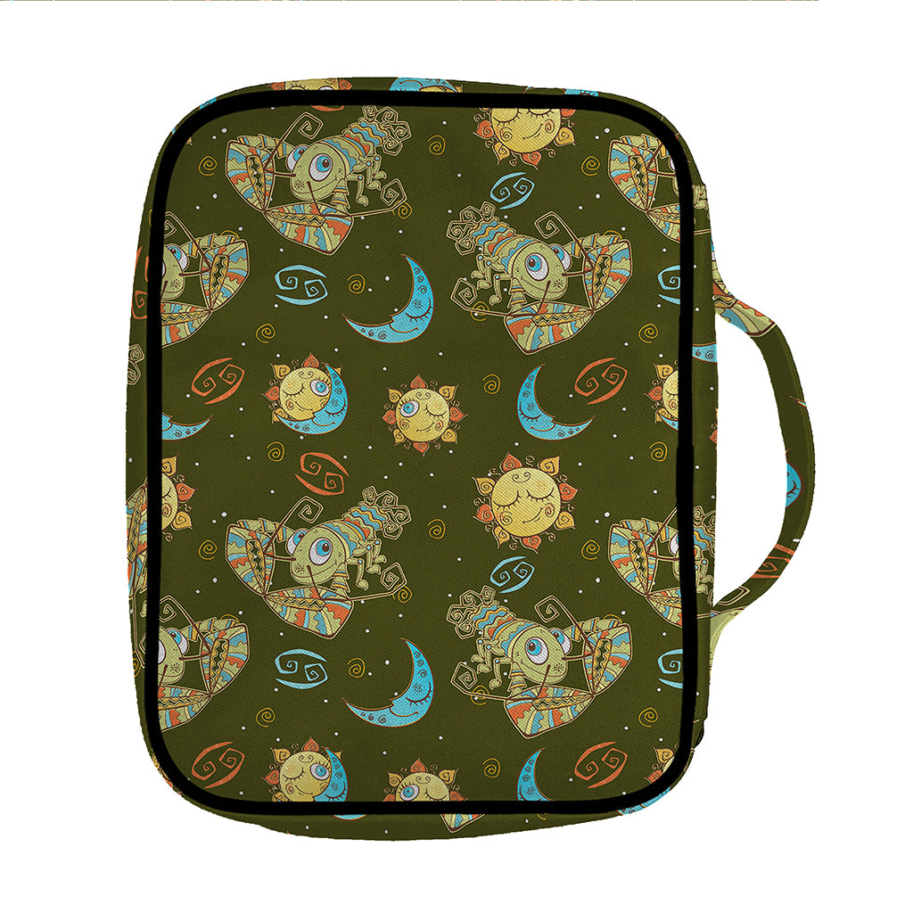 Cute Cartoon Cancer Pattern Print Front Pocket Bible Bag