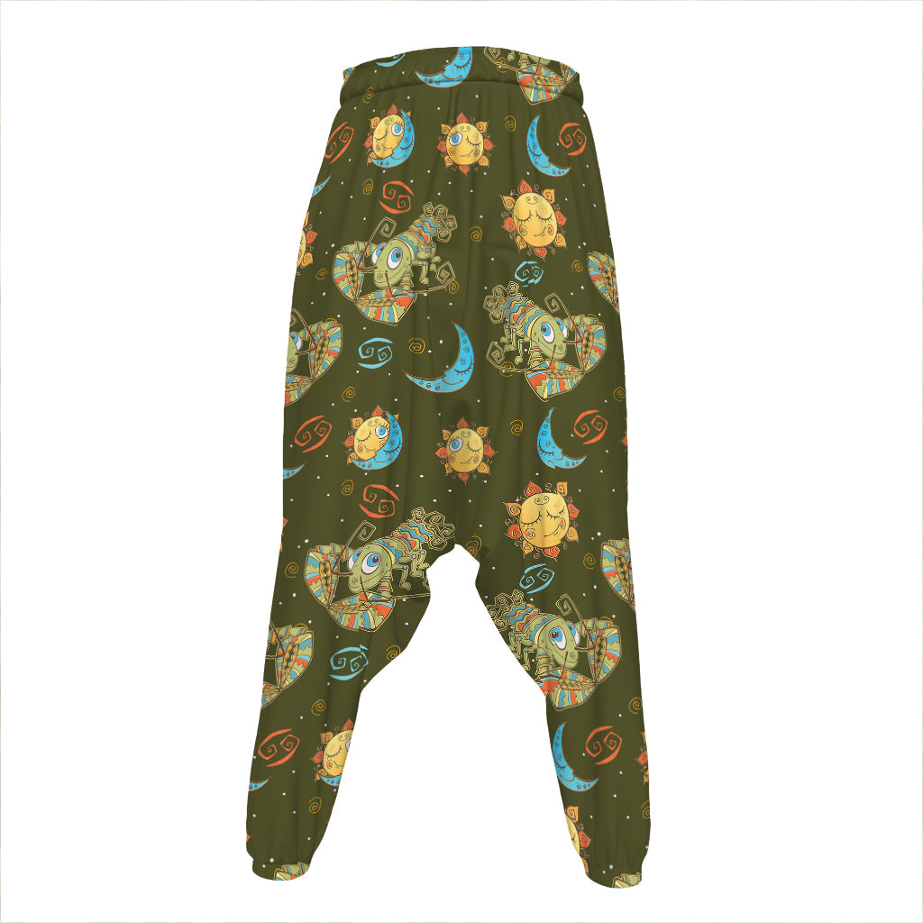 Cute Cartoon Cancer Pattern Print Hammer Pants